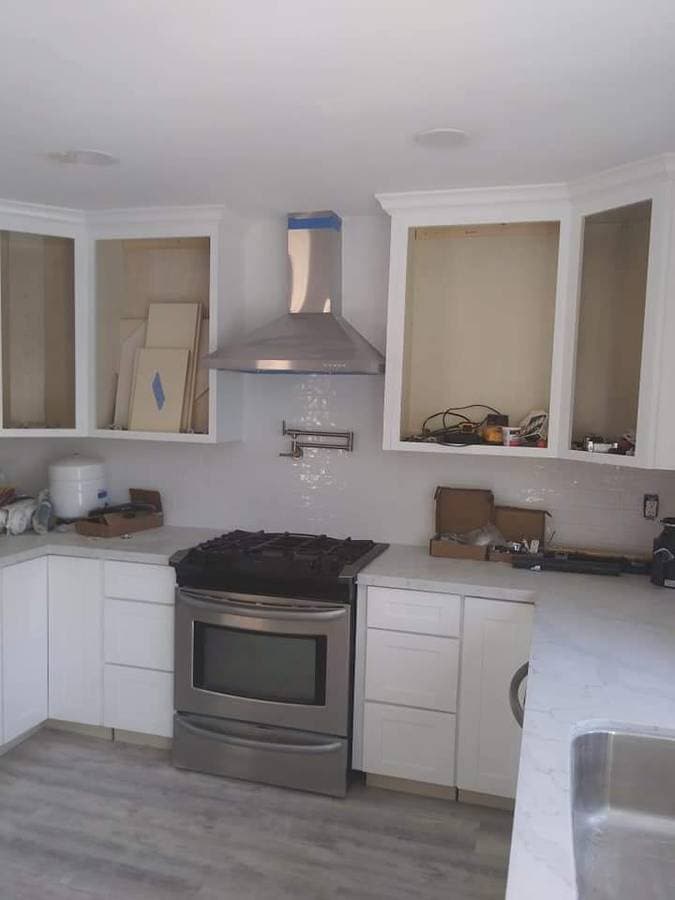 picture of a luxury kitchen in the process of being remodeled